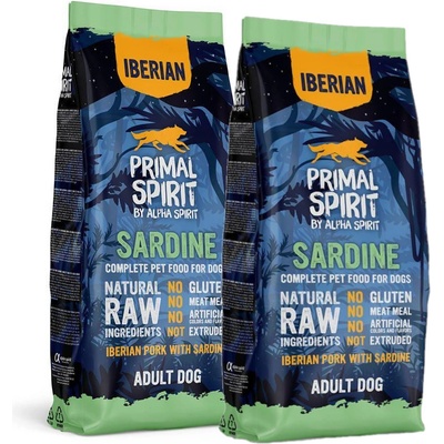 Primal Spirit Dog 70% Iberian Pork with Sardine 2 x 12 kg