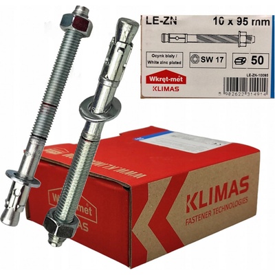 KLIMAS Pozinkovaná mechanická kotva 10x95mm (50 ks) LE-ZN-10095(X50)