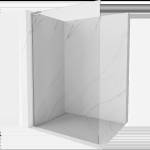 Mexen Kioto L стена за душ Walk-in 110 x 200 cm, прозрачна, четка никел - 800-110-103-97-00 (800-110-103-97-00)