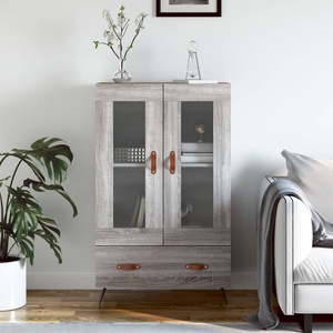 vidaXL Висок шкаф, сив сонома, 69, 5x31x115 см, инженерно дърво (828274)