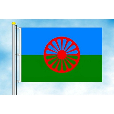 LIBEA, s.r.o. Romská vlajka Rozměr: 40×60 cm, Uchycení: Karabiny na stožár