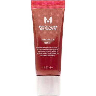 Missha M Perfect Cover Bb Cream BX [No. 27] Honey Beige Spf42/Pa+++ 20ml Дневен крем с цвят 20ml