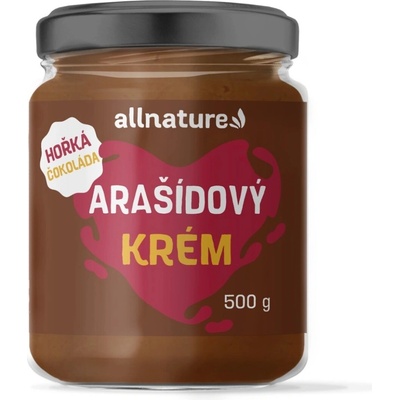 Allnature Arašídový krém s čokoládou Hořká čokoláda 500 g