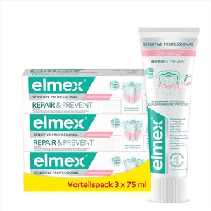 Elmex Sensitive професионална паста за зъби Repair&Prevent 3x75 мл