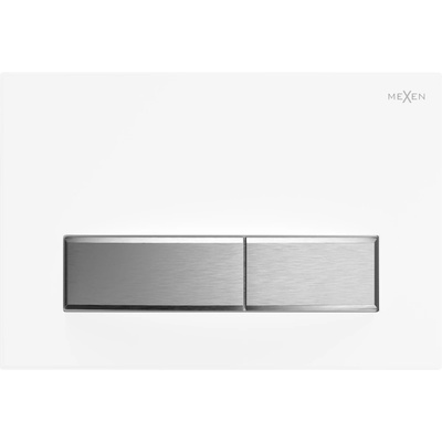 Mexen Fenix 09 бутон за измиване, бяло/матово хром - 600929 (600929)