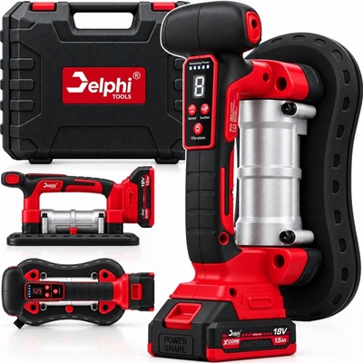 Delphi tools ELEKTRICKÁ VIBRAČNÁ PRÍSAVKA NA OBKLADY A DLAŽBU, AKUMULÁTOROVÁ, VÁKUOVÁ, 2X AKUMULÁTOR