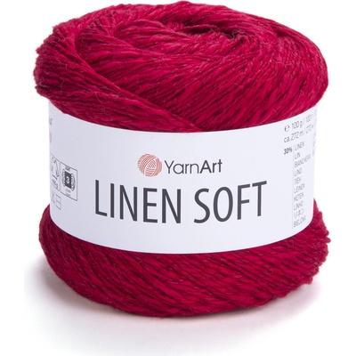 YarnArt Příze Linen soft 7323 červená