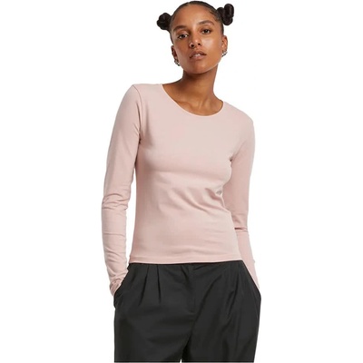 Тениска Urban classics Basic Super Slim long sleeve T-shirt - Pink (Powder Rose)
