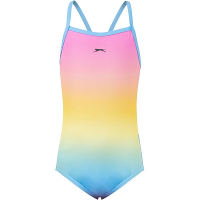 Slazenger Детски бански костюм Slazenger Thinstrap Swimsuit Junior Girls - Multi