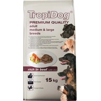 TropiDog Premium Adult Medium & Large Breeds - Beef & Rice 2,5 kg