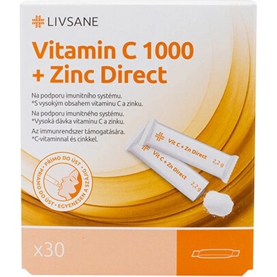 Livsane Vitamín C 1000 + Zinok Direct 30 ks