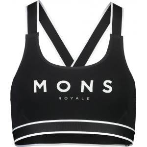 Mons Royale Дамски спортен сутиен Mons Royale Women's Stella X-Back Bra Sports bra - Black - размер XS (115-1403-0111)