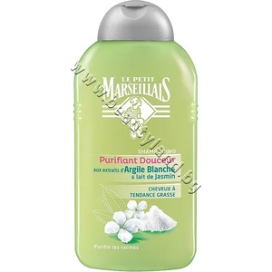 Le Petit Marseillais Шампоан Le Petit Marseillais Shampoo Purifiant Douceur, p/n LM-2140 - Шампоан за мазна коса с бяла глина и жасмин (LM-2140)