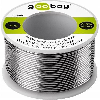 Cín bezolovnatá STŘÍBRO + MĚĎ Goobay 1,0mm 100g