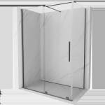 Mexen Velar разтегателна душ кабина 140 x 85 см, прозрачна, тъмен метал (871-140-085-01-95)