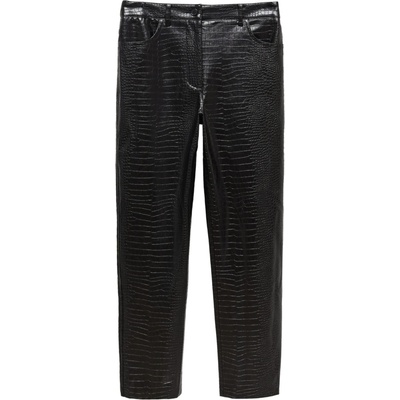 MANGO Панталон 'croco' черно, размер 34