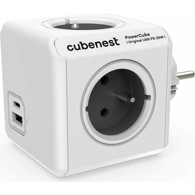 PowerCube , 0.1m, ORIGINAL USB, šedá