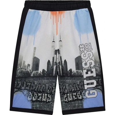Guess Къси панталони за момче Urban City Print Guess с черни ивици
