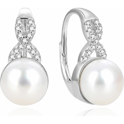 AGATO Okouzlující stříbrné náušnice s perlou AGUC870PL