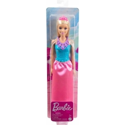 Mattel Barbie Princezna HGR00 modro-růžové šaty