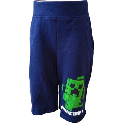 Fashion UK Šortky MINECRAFT bavlna chlapecké modré tmavé