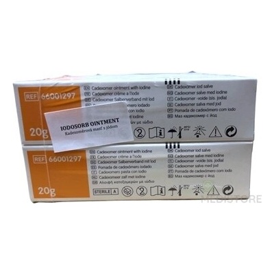 Smith & Nephew Medical Ltd. IODOSORB OINTMENT antimikrobiálna masť s jódkadexomérom 2x20 ks