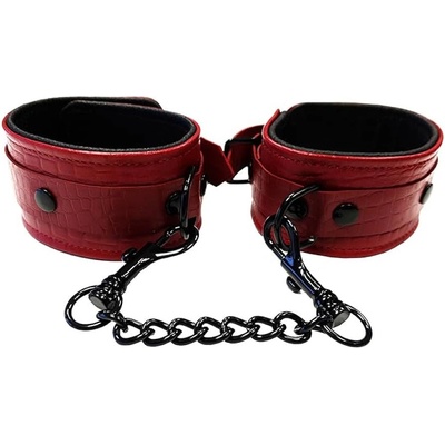 Rouge Кожаные манжеты для ног Burgundy Anaconda