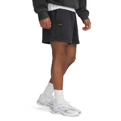 Поларени къси панталони Under armour Icon HeavyWeight Fleece Wash shorts - Black (Black / White)
