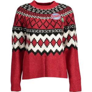 Desigual Дамски пуловер desigual, Цвят Червен (22wwjfan_rosso_3014)