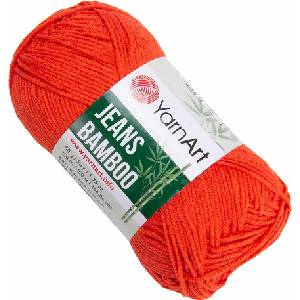 YARNART Jeans Bamboo 141 Reddish Orange Плетива прежда (Jeans Bamboo 141)