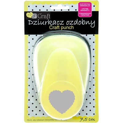 dpCraft Dekorační děrovačka 7,5 cm – srdce s volánky (JCDZ-130-009)
