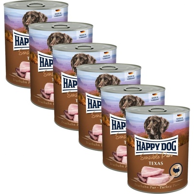 Happy Dog Truthahn Pur Texas krůtí 6 x 800 g