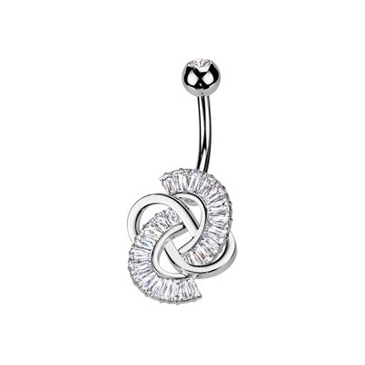 Šperky4U piercing do pupíku se zirkony WP0079