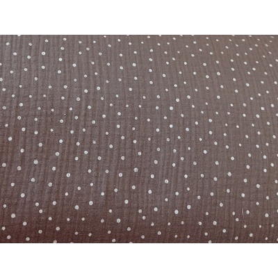 Dvojitá gázovina Poppy - sv.hnědá (taupe)