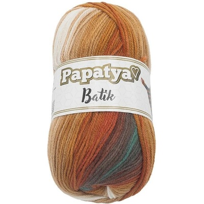 Bellatex Papatya Batik 100g, 554-33 oranžová, hnědá
