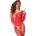 Passion Еротично цяло мрежесто боди "passion bs107 red