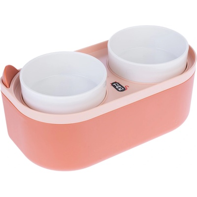 TIAKI dvojitá miska s nádobou na krmivo - 2 x 420 ml
