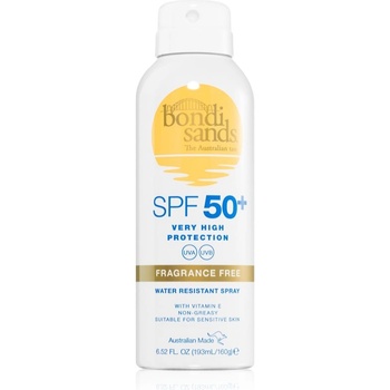 Bondi Sands SPF 50+ Fragrance Free слънцезащитен спрей SPF 50+ 160 гр