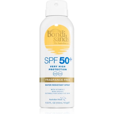 Bondi Sands SPF 50+ Fragrance Free слънцезащитен спрей SPF 50+ 160 гр