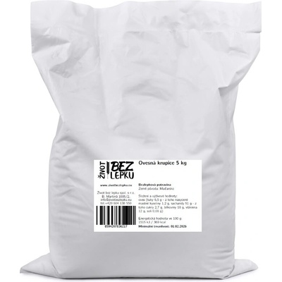 Život bez lepku Ovesná krupice 5 kg