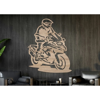 Drevený obraz na stenu – Športová motorka