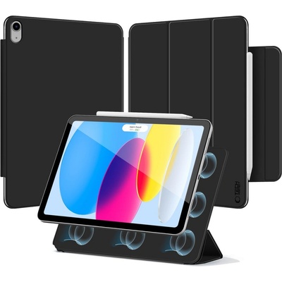 Tech-Protect Силиконов, магнитен калъф за Apple iPad 10 (10.9" 2022) / 11 (11" 2025) от Tech-Protect SmartCase Magnetic - Черен (5906302363094)