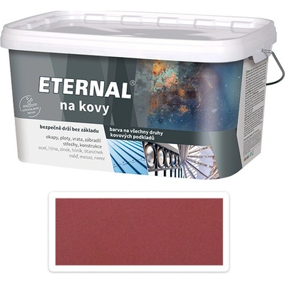 ETERNAL Na kovy - antikorózna farba na kov 5L Červenohnedá 407