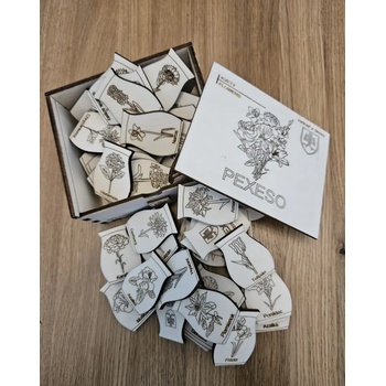 Image 1 of Danson - Puzzle Drevené pexeso Kvety - 1 - 39 piese