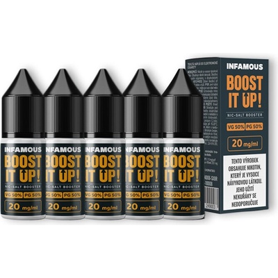 Infamous Liqonic NicSalt MTL booster 50/50 20 mg 5x10 ml – Zbozi.Blesk.cz
