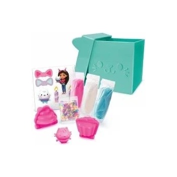 EPEE Plastic mass Cat Cottage Gabi - Cats poodle with surprise, green (plasticine mass)