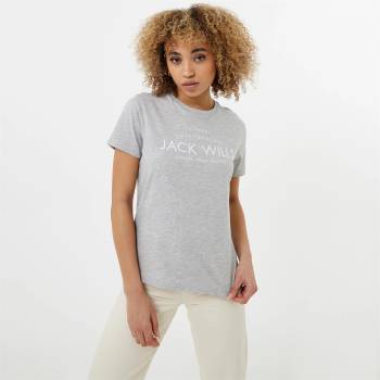 Jack Wills Тениска Jack Wills Forstal Boyfriend T-Shirt - Grey Marl