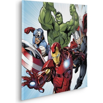 Komar Nástěnný obraz na rámu Marvel Avengers Teampower 60 x 60 cm
