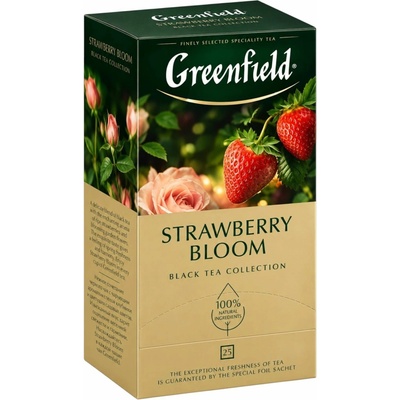 Greenfield Černý čaj Strawberry Bloom 25 x 1,5 g