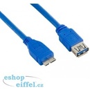 4World 08973 USB 3.0 AF- Micro BM 3m, modrý